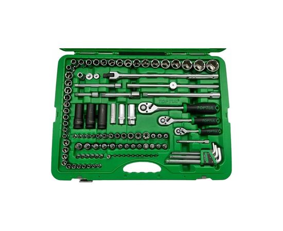 Набор инструментов Toptul 1/4", 3/8", 1/2" 163шт. (GCAI163R), изображение 4