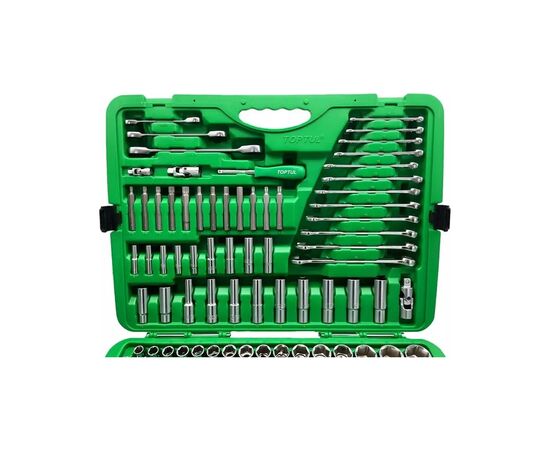 Набор инструментов Toptul 1/4", 3/8", 1/2" 163шт. (GCAI163R), изображение 5