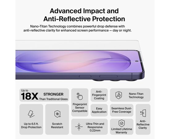 Стекло защитное Belkin Titan SmartShield Samsung Galaxy S26 Ultra (OVB074HQ), изображение 2