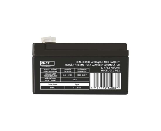 Батарея до ДБЖ EMOS 12V 1.3Ah (B9652), зображення 2
