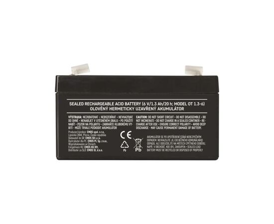 Батарея к ИБП EMOS B9675 AGM 12V 9Ah fast 6,3mm (B9675), изображение 5