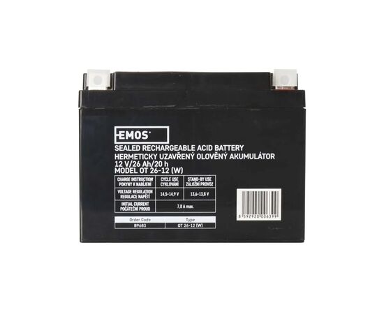 Батарея к ИБП EMOS 12V 26Ah (B9683), изображение 2