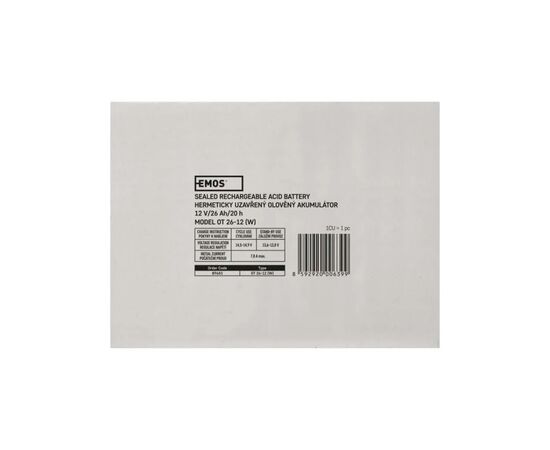 Батарея к ИБП EMOS 12V 26Ah (B9683), изображение 5