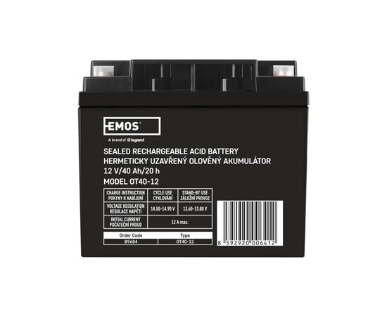 Батарея к ИБП EMOS 12V 40Ah (B9684), изображение 2