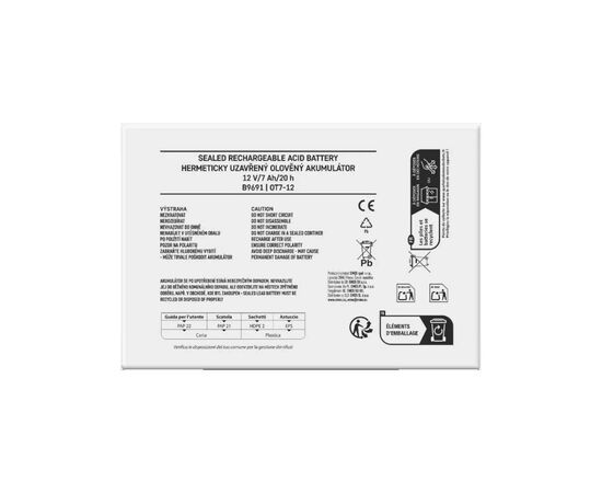 Батарея к ИБП EMOS B9691 AGM 12V 7Ah fast 4,7mm (B9691), изображение 9