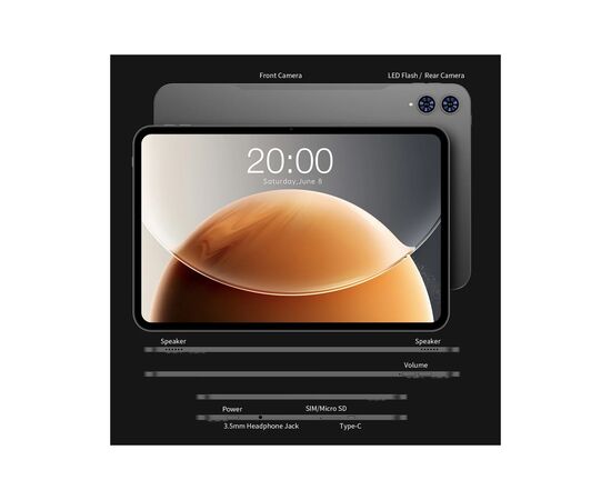 Планшет Teclast T65 13.4 6/256GB LTE Space Gray (6940709680131), изображение 6