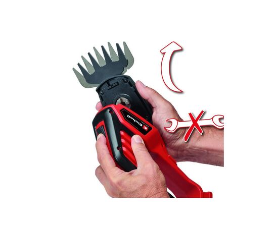 Кусторез Einhell GE-CG 18/100 Li Kit, 18V, PXC, 1x2.5Ah, 10cm, шаг 8mm, ЗП (3410313K), изображение 7