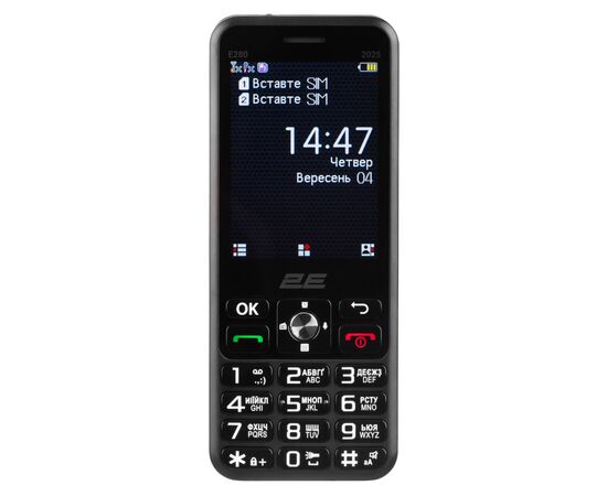 Мобильный телефон 2E E280 2025 Black + Батарея (794300868957), изображение 3