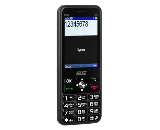 Мобильный телефон 2E E280 2025 Black + Батарея (794300868957), изображение 6