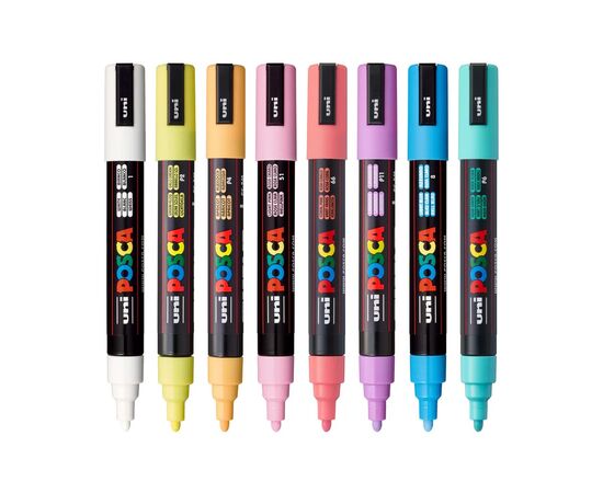 Набор маркеров UNI набор POSCA Soft Color, 1,8-2,5 мм, 8 шт (PC-5M SOFT COLOR 8C), изображение 3