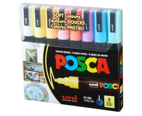 Набор маркеров UNI набор POSCA Soft Color, 1,8-2,5 мм, 8 шт (PC-5M SOFT COLOR 8C)