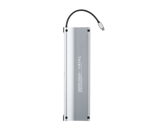 Концентратор 2E USB-C 10-in-1 3xUSB + 2xUSB-C + 2xHDMI + VGA + 3.5mm + microSD/SD + 1xRJ45 0.15m gray (2E-W2703), изображение 5