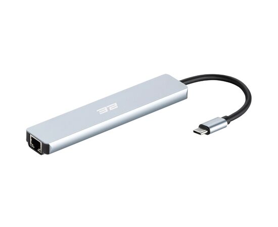 Концентратор 2E USB-C 8-in-1 1xUSB 2.0 + 1xUSB 3.0 + 2xUSB-C PD + HDMI + microSD/SD + 1xRJ45 0.13m gray (2E-W2681), изображение 2