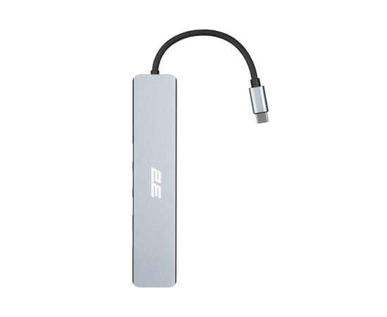 Концентратор 2E USB-C 8-in-1 1xUSB 2.0 + 1xUSB 3.0 + 2xUSB-C PD + HDMI + microSD/SD + 1xRJ45 0.13m gray (2E-W2681), изображение 4