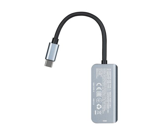 Концентратор 2E USB-C 4-in-1 1xUSB 3.0 + 1xUSB-C PD + HDMI 0.14m gray (2E-W2680), изображение 5