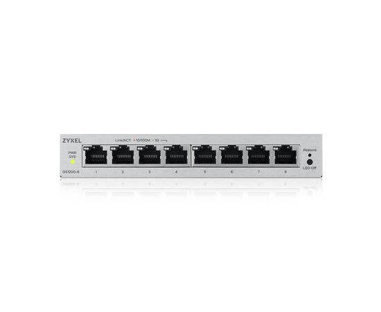 Коммутатор сетевой ZyXel GS1200-8 v3 (GS1200-8V3-EU0101F), изображение 2