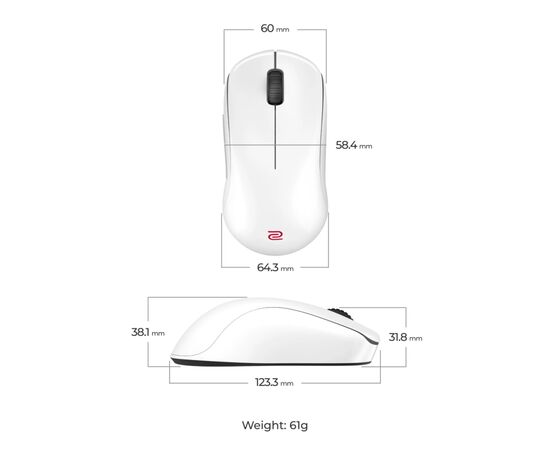 Мишка Zowie U2DW Wireless White (9H.N4PBE.A3E), зображення 7