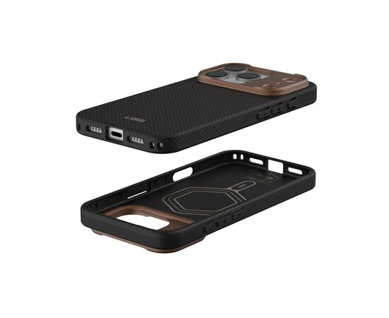 Чехол для мобильного телефона UAG iPhone 17 Pro Fibr Armr Magsafe Kevlar Graphite/Bronze (114555113985), изображение 9