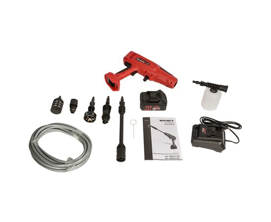 Мойка высокого давления Vitals Master Am 1860n3-1Kit, аккумуляторная, 18V, 3Ah, 180l/ч, 60bar, кейс (243497), изображение 2