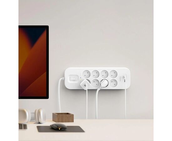 Сетевой фильтр питания Belkin 8хТипE, 16А, USB-A/USB-C 18Вт, 2м (SRB003CA2M), изображение 2