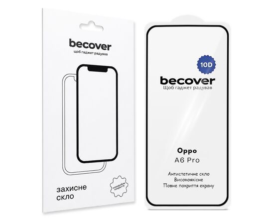 Стекло защитное BeCover 10D Oppo A6 Pro Black (715716)