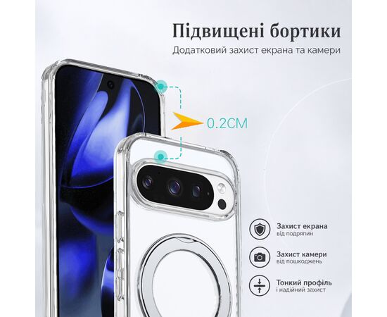 Чохол до мобільного телефона BeCover Aura Fold Google Pixel 9 Pro XL / 10 Pro XL Transparent (715672), зображення 7
