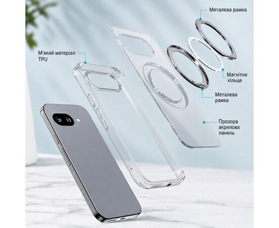 Чохол до мобільного телефона BeCover Aura Fold Google Pixel 9a Transparent (715668), зображення 8