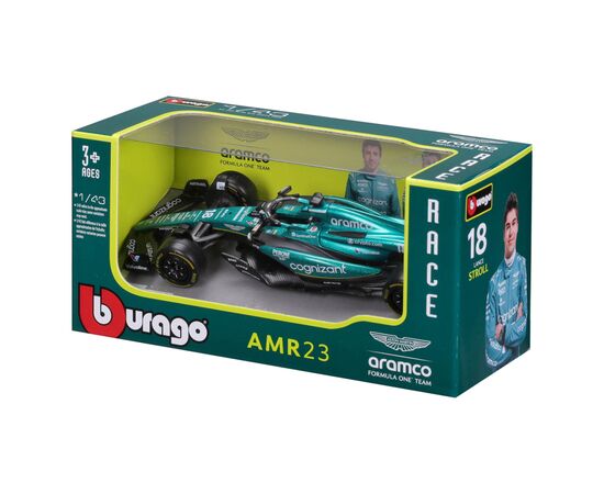 Масштабная модель автомобиля Bburago Автомодель - Aston Martin AMR23 (2023) 1:43 (18-38090), изображение 2