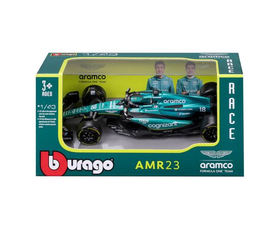 Масштабная модель автомобиля Bburago Автомодель - Aston Martin AMR23 (2023) 1:43 (18-38090), изображение 3