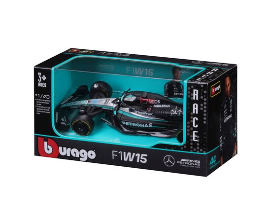 Масштабная модель автомобиля Bburago Автомодель - Mercedes-AMG F1 W15 Performance (2024), 1:43 (18-38208), изображение 2