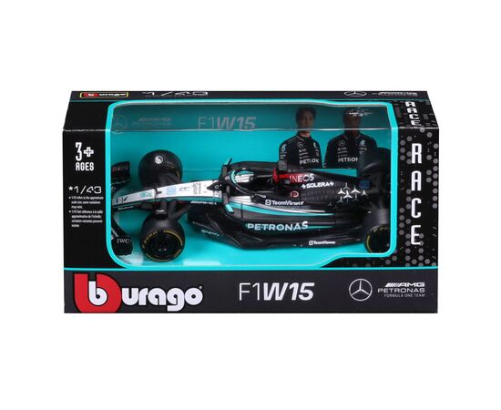 Масштабная модель автомобиля Bburago Автомодель - Mercedes-AMG F1 W15 Performance (2024), 1:43 (18-38208), изображение 3