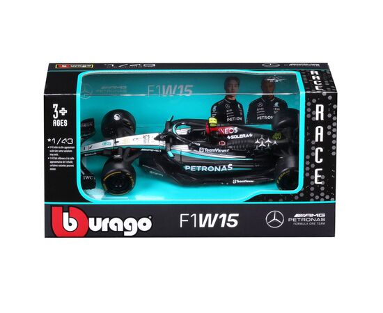 Масштабная модель автомобиля Bburago Автомодель - Mercedes-AMG F1 W15 Performance (2024), 1:43 (18-38208), изображение 8