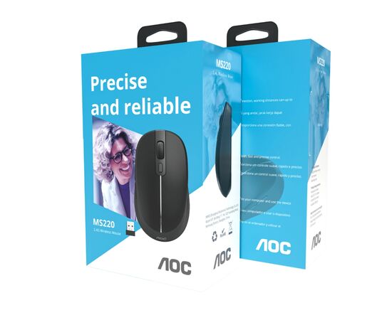 Мишка AOC MS220B Wireless Black (MS220B/LA), зображення 11