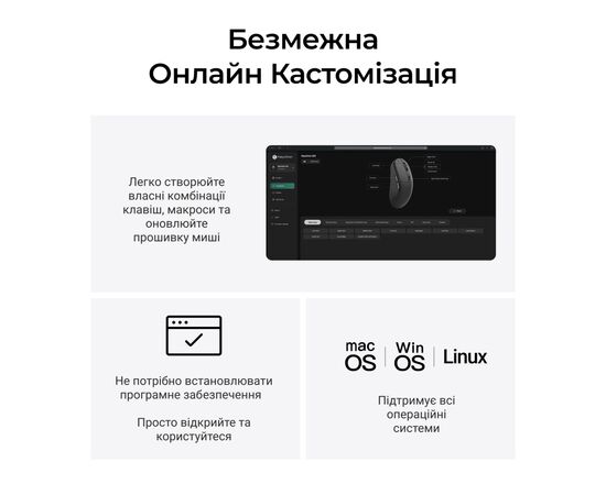Мишка Keychron M3 Wireless/Bluetooth/USB Black (M3-A23), зображення 9