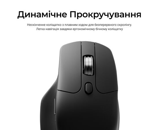 Мишка Keychron M6S Wireless/Bluetooth/USB Black (M6S-A72), зображення 7