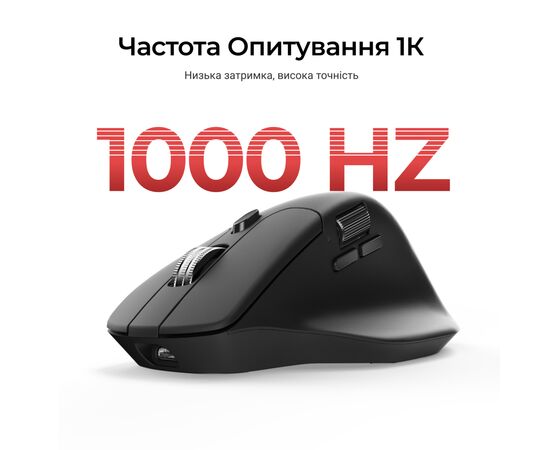 Мишка Keychron M6S Wireless/Bluetooth/USB Black (M6S-A72), зображення 8