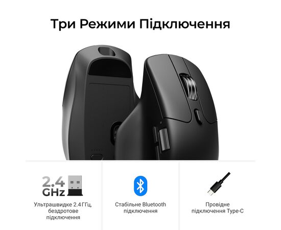 Мишка Keychron M6S Wireless/Bluetooth/USB Black (M6S-A72), зображення 9