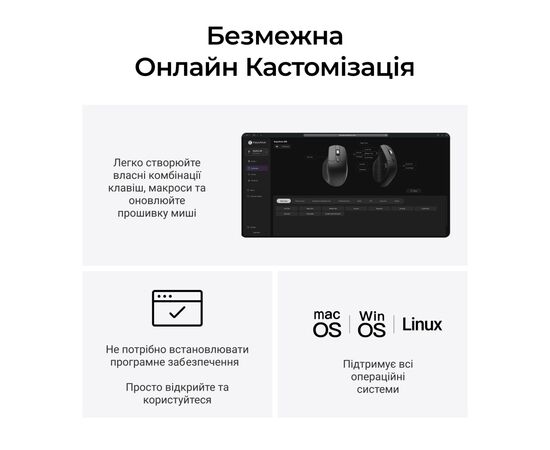Мишка Keychron M6S Wireless/Bluetooth/USB White (M6S-B72), зображення 10