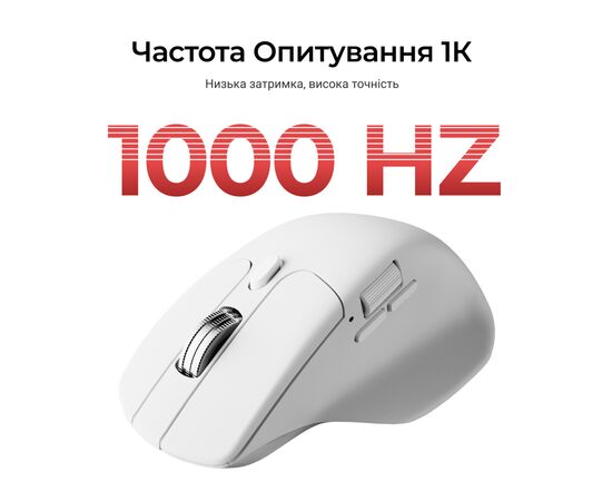 Мишка Keychron M6S Wireless/Bluetooth/USB White (M6S-B72), зображення 8