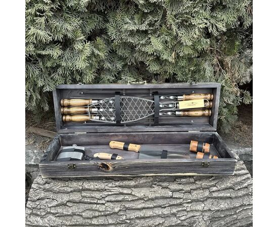Набор для барбекю Metalzavod Майстер BBQ темна текстура (PN-BBQ-TDK), изображение 2