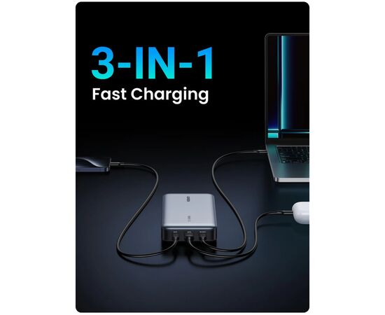 Батарея универсальная Ugreen 25000 mAh 145W Fast Charging Space Gray (U_90597A), изображение 7