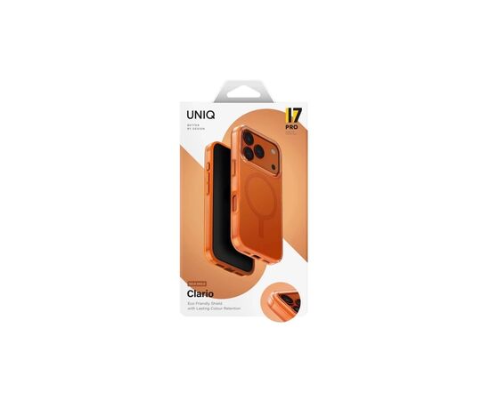 Чехол для мобильного телефона Uniq iPhone 17 Pro Clario Magclick Charging orange (8886463694817), изображение 5