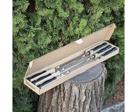 Шампур Metalzavod Набір Гриль-майстер 6 шт чорний (N6-SHMP-DR-630x12x3-BL), изображение 3