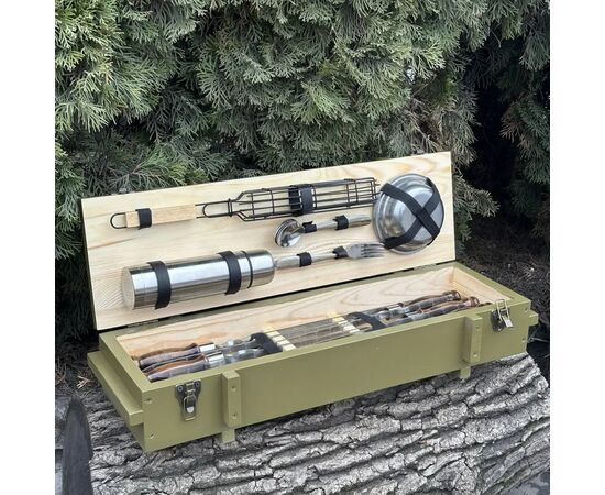 Набор для барбекю Metalzavod Комбат оливковий (PN-Kombat-OLV), изображение 2