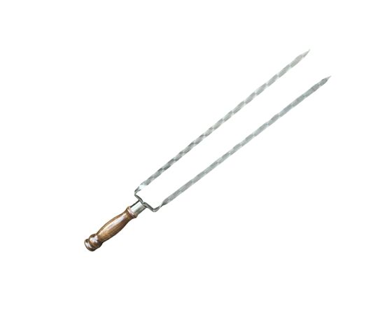 Шампур Metalzavod Подвійний 630х12х3мм ретро (DBL-SHMP-DR-630x12x3-RT)