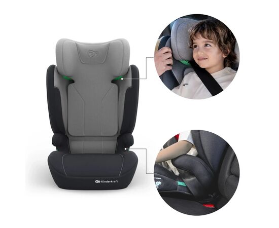 Автокресло Kinderkraft i-Spark 2 Plus i-Size Grey (KCISPA02GRYPL00) (5902533931484), изображение 5