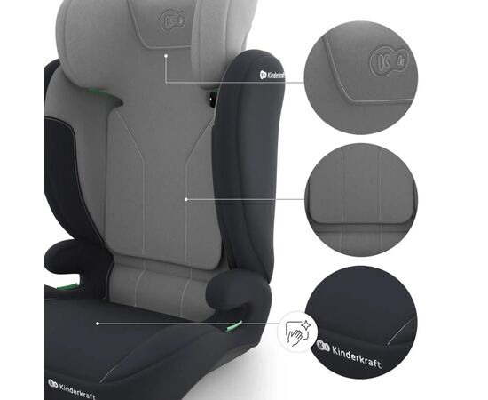 Автокресло Kinderkraft i-Spark 2 Plus i-Size Grey (KCISPA02GRYPL00) (5902533931484), изображение 7