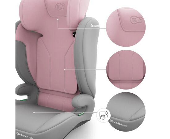 Автокресло Kinderkraft i-Spark 2 Plus i-Size Pink (KCISPA02PNKPL00) (5902533931507), изображение 7