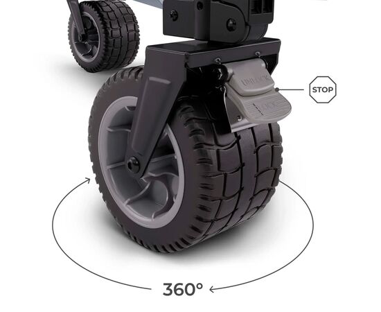 Коляска Kinderkraft Rollster Mystic складная туристическая тележка Black (KSROLL00BLK0000) (5902533928736), изображение 3