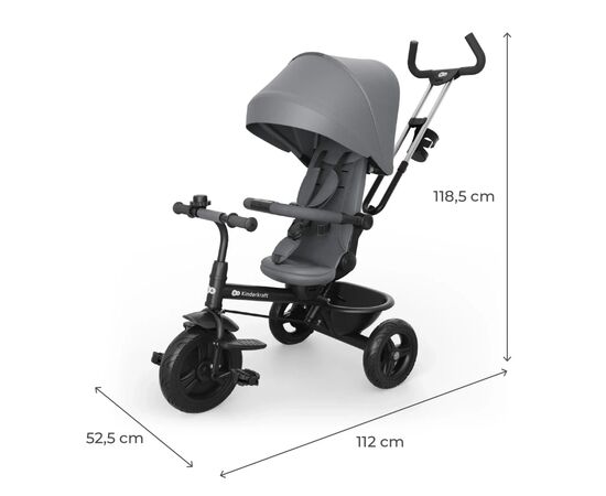Детский велосипед Kinderkraft Aston 2 Plus Grey (KRASTO02GRYPL00) (5902533929900), изображение 12